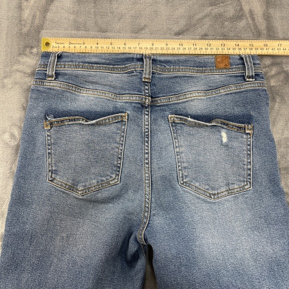 C&C California High Rise Wide Leg Ankle Jeans 10/30 Distressed Stretch - Picture 4 of 8